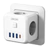 LENCENT Wall Socket Extender With 3 AC Outlets 3 USB Ports And1 Type C 7 In 1 EU Plug Charger OnOff 6