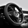 Premium Napa Leather Perforated Patchwork Car Steering Wheel Cover  NonSlip Breathable  Universal F 3