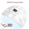 Professional 88W UVLED Nail Lamp Fast Curing Dryer For Gel Polish Extensions  Builder Gel White Por 6