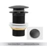 Elegant Brass  Matte Black Pop Up Sink Drain Stopper With Overflow Filter 5