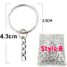 Premium Silver Split Ring Keychain Set For DIY Keychains  Secure Key Organization 5