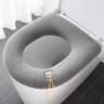 Cozy Pumpkin Pattern Toilet Seat Cover Soft Warm Bathroom Cushion 7