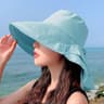 Women Summer Beach Hat with Wide Brim and UV Neck Protection