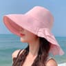 Women Summer Beach Hat with Wide Brim and UV Neck Protection
