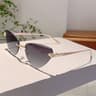 Vintage Rimless Triangle Cat Eye Sunglasses Luxury Designer Sun Glasses for Women  Men