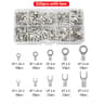 Non Insulated Ring  U Type Brass Terminals Assortment Kit Crimp Spade Connectors For Cable  Wire 6