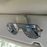 Universal Car Sun Visor Sunglasses Holder PU Leather Magnetic Clip For Glasses Cards  Pens Auto Acc 9