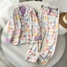 Autumn Winter Women PJS Cotton Ground Wool Sleepwear Warm Thick Cartoon Long Sleeve Pants Pajamas L 7