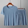 Mens Pajamas Homewear Set Summer Printed Ice Silk TShirt Casual Modal Pajamas Thin Mens Pajama Trou 6