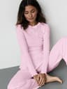 Comfortable Womens Home Clothes Mozuleva Love Jacquard Long Sleeved Pajamas Set 5
