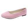 Spring Flock Ballet Flats Slip On Women Flats Shoes Candy Color Pointed Toe Female Loafers Large Si 14