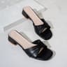 Summer New Fashion Open Toe Versatile Candy Color Large Slippers Solid Color Simple Leather Surface 2