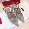 Summer Gladiator Stiletto Sandals For Women Metal Rivet High Heels Elegant Pointed Toe Sexy Party S 0
