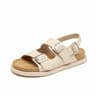 Handmade Casual Sandals Women Genuine Leather Summer Beach Ladies Low Heel Sport Shoes With Metal A