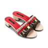 Fabric High Heel Sandals Outdoor Fashion Womens Slippers New Brand Business Commuter Womens Shoes B