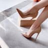 Classic Patent Leather Shallow Heels Nude Fashionable Stilettos Versatile Work Pumps With A Thin He 4