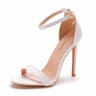 Sexy Black Women Crystal Queen Dress Sandals Spike High Heel Fashion Lady Party Shoes In Plus Big S 8