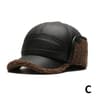 Winter Baseball Cap Men PU Leather Bomber Caps Warm Thicker Dad Hat With Earflaps Windproof Tongue  3