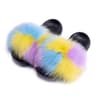 Luxury Fox Fur Slides For Women Designer Sandals Summer Furry Slippers Flip Flops Shoes Plus Size S