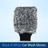DoubleSide Absorbent Microfiber Car Wash Brush Plastic Handle Cleaning Gloves Wheel Brush For Car W