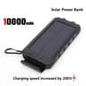 Portable Charging Poverbank Solar Power Bank External Battery Charger With Strong Light LDE Light 5