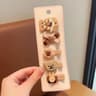 Baby Girl Hair Clips Korean Cute Fashion Cartoon Bear Bowknot Pin Milk Coffee Color Toddler Kids He 7