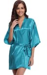Sexy Navy Blue Robes Satin Women Silk Bridesmaid Robes New Silk Kimono Robe Bathrobe Ladies Dressin 11