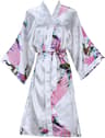 Bridesmaid Robe Silk Satin Wedding Bride Bathrobe Floral Short Kimono Night Robe Fashion Dressing G