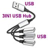 USB Cable Splitter HUB Phone Charger Power Adapter OTG Expander Docking For Laptop Computer And Dev