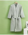 Cotton Waffle Bathrobe For Women And Men Quick Drying All Season Thin Design Hotel Towel 4