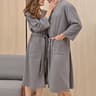 Women Men Bathrobe Waffle Shower Sleepwear Nightgowns Long Robe For Male Female Woman Man Pajamas 2