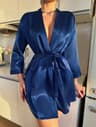 European And American Summer Pajamas For Women LaceUp Bathrobe Sexy Morning Gown Home Dress With Ic 5
