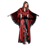 Pure Long Black Silk Satin Kimono Pajamas Women Robes Sleepwear With Lace Trim Wedding Bride Gown P 2