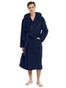 Mens Warm Robe Pajamas For Fall And Winter Couple Robe Shu Cotton Velvet Jacquard Hooded Thickened  0