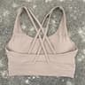 Womens Solid Color Fitness Sport Bra Cross Soft High Strength Tight Top Yoga Gym Underwear With Che 2
