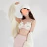 Cute Japanesestyle Plush Winter Bra With A Rabbit And A Bear Soft No Underwire Design For Relaxed F 7