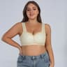 Comfortable Soft Cotton Bra Thin Cup Front Buckle Lace No Underwire Vest For Elderly Women Extra La 8