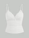 Sexy Contrast Lace Bow Front Cami Top Women Summer Grunge Punk Y2K Clothes Ruched Skinny Backless T 1