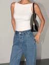 Double Layer Boat Neck Soft Slinky Tank Top For Women Chic Boat Neck Soft And Comfortable Fit 3