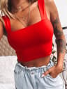 Women Square Neck Sleeveless Crop Top Casual Black T Shirt Summer Off Shoulder Cami Sexy Backless T