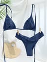 Sexy Folds Bikini Set Solid Micro Bikinis Women Swimsuit Female Triangle Swimwear Beach Wear Bathin 13