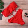 New Bikini High Waist Strapless Sexy Swimwear Women Fashion Swimsuit Padded Bathing Suit Monokin Pu 3
