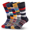 Funny Casual And Breathable Colorful Striped Cotton Dress Socks Set 9
