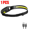 LED Sensor Headlamp USB Rechargeable Head Torch Waterproof Headlight Flashlight For Camping Hiking