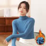 Womens Half Turtleneck Pullover Slim Black Modal Bottoming Shirt Thickened Long Sleeve Top For Autu