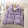 Winter Coat Womens Loose Fit Short Puffer Jacket Thickened Cotton Padding For Cold Weather 8