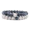Natural Lava Stone Beaded Bracelets Bangles Set For Couples Energy Distance Best Friend Jewelry Gif 11