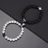 Natural Stone Heart Magnet Distance Couple Bracelets Beads Friendship Fashion Jewelry Gift 6