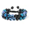 Doublelayer Men Tiger Eye Beads Bracelet Natural Stone Hematite Health Care Charm Bracelets Jewelry 10