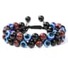 Doublelayer Men Tiger Eye Beads Bracelet Natural Stone Hematite Health Care Charm Bracelets Jewelry 11